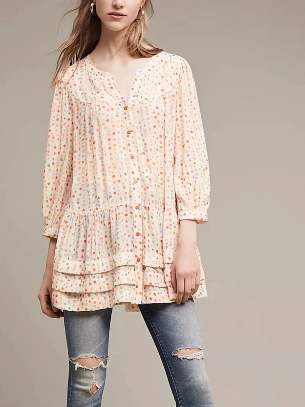 ANTHROPOLOGY MAEVE women's tunic small LIKE NEW!!